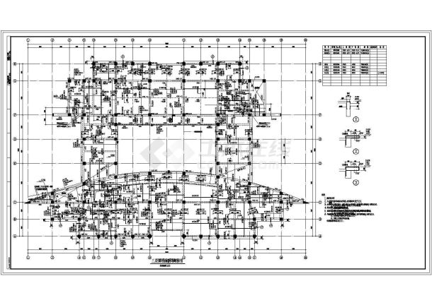 最新出图大型图书科技楼建筑结构CAD设计图纸-图二