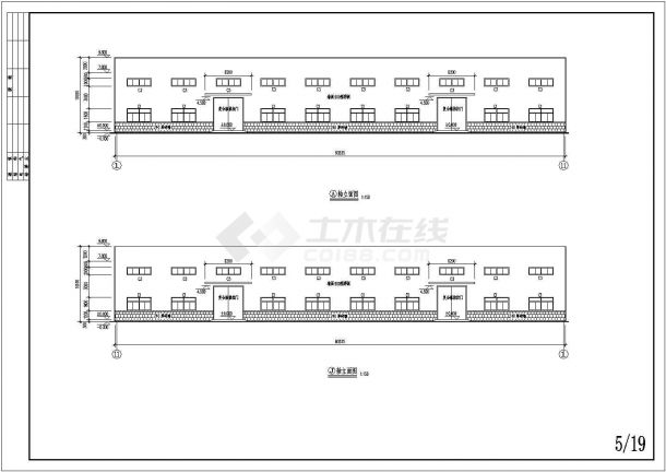 安徽省单层门式钢架厂房结构方案图（含夹层）-图一