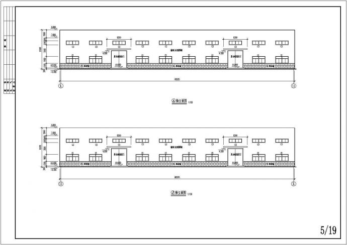 安徽省单层门式钢架厂房结构方案图（含夹层）_图1