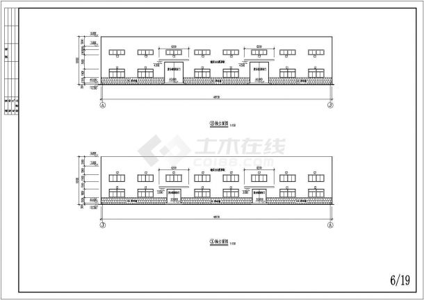 安徽省单层门式钢架厂房结构方案图（含夹层）-图二