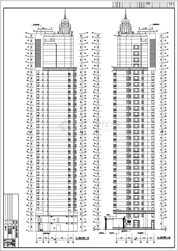 某31层高层住宅楼建筑cad设计施工图-图一