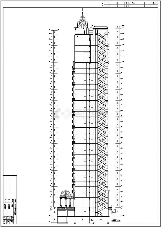 某31层高层住宅楼建筑cad设计施工图-图二