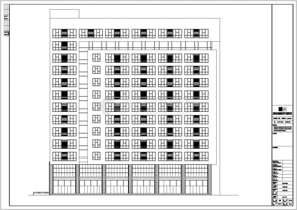 高层（13层）办公楼全套建筑施工图CAD图纸-图一