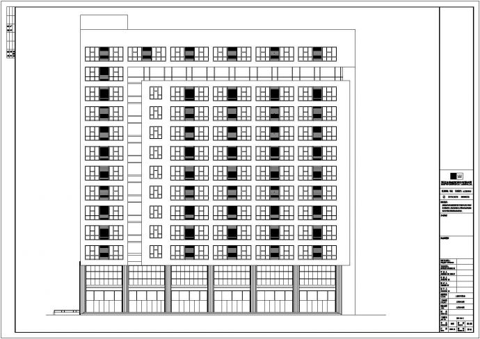 高层（13层）办公楼全套建筑施工图CAD图纸_图1