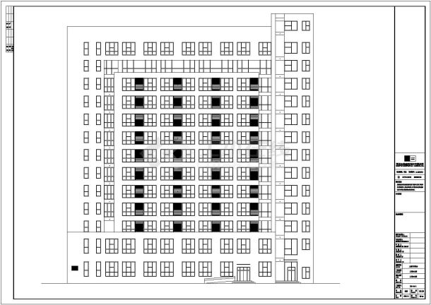 高层（13层）办公楼全套建筑施工图CAD图纸-图二