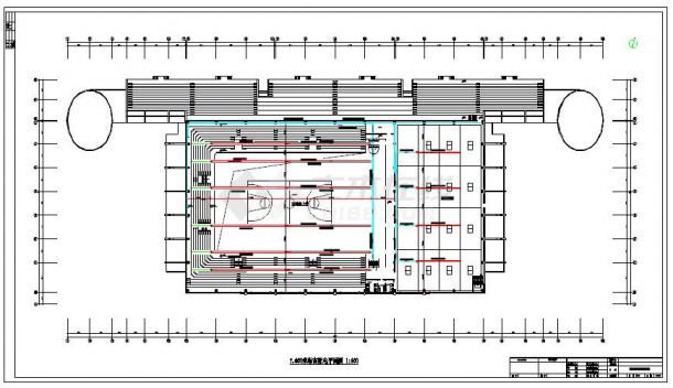 某体育馆辐射采暖系统工程cad设计施工图-图二