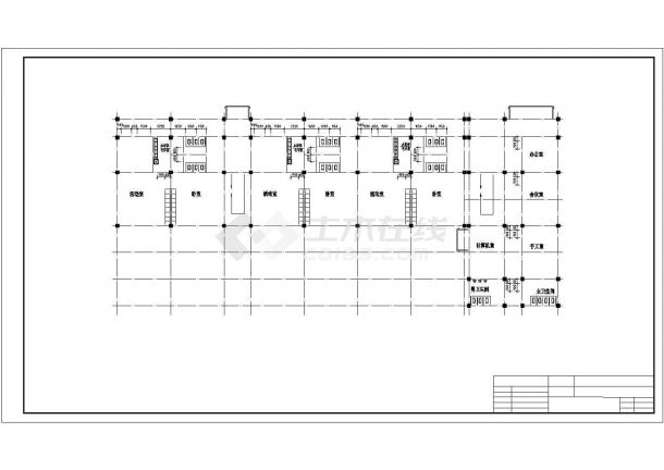2300平米4层幼儿园全套建筑结构cad施工图（含计算书）-图二