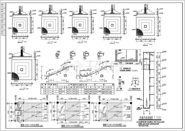 某6层框架结构厂房结构设计施工图-图二