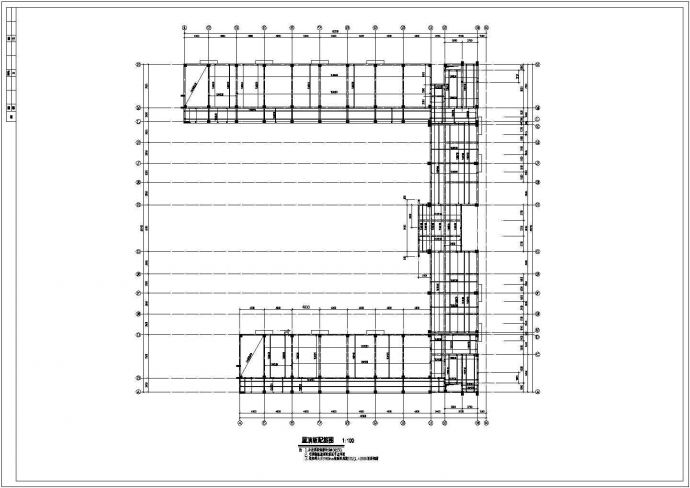 某多层框架大跨度厂房结构设计施工图_图1