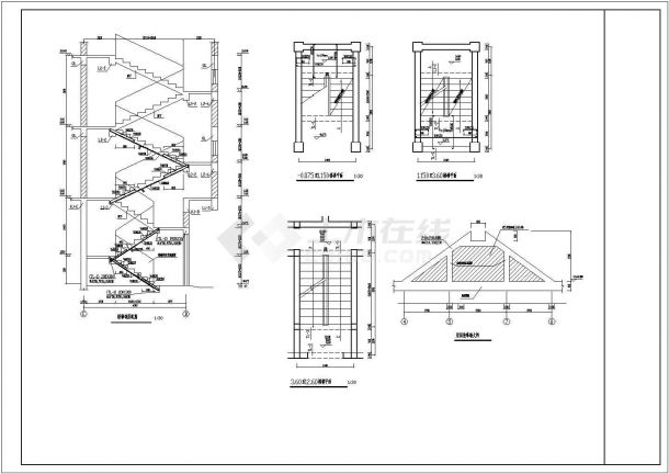 某地底框结构住宅楼结构设计施工图-图一