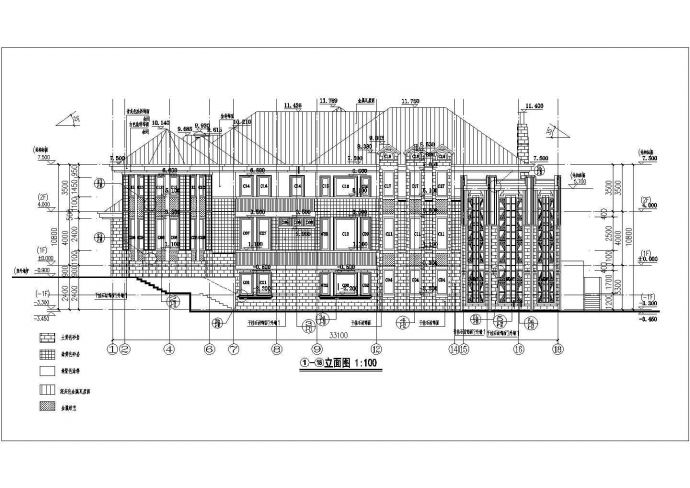 豪华英式独栋别墅建筑施工图CAD图纸_图1