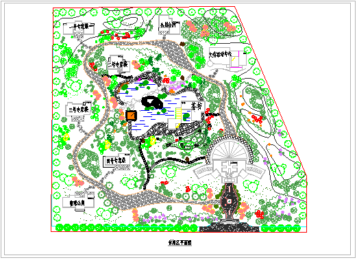 某休闲区园林规划平面图