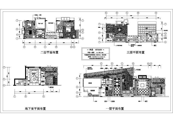 一套豪华别墅平面装修图_图1