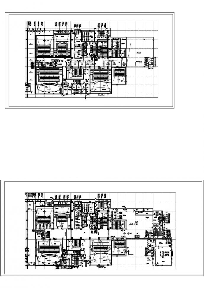 电影院建筑施工图（完整的平面设计）_图1