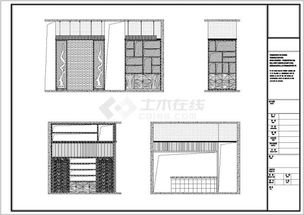 传统中式餐厅川菜馆装修CAD施工图-图二