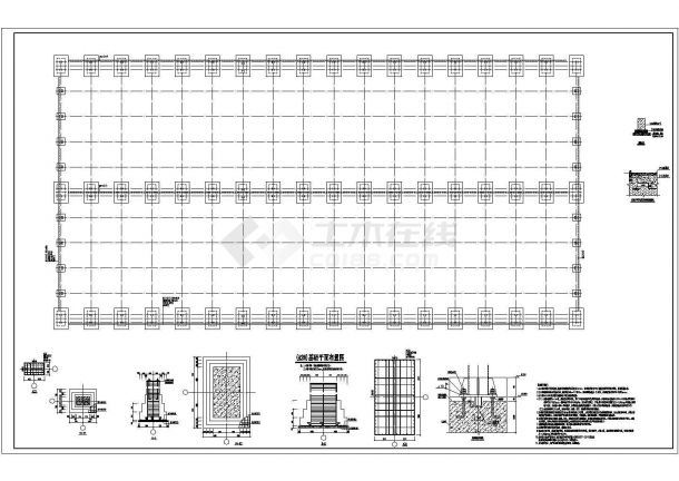 格构式钢结构厂房结构设计cad施工图-图二