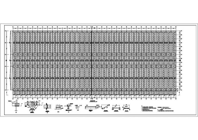 某地单层钢结构厂房结构设计施工图_图1