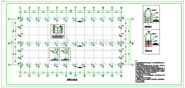 99X45m厂房结构设计cad施工图-图二