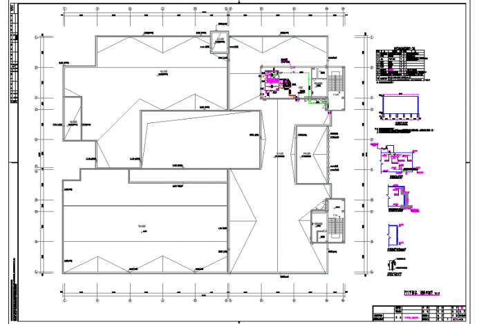 某四层图书馆给排水设计CAD图纸_图1