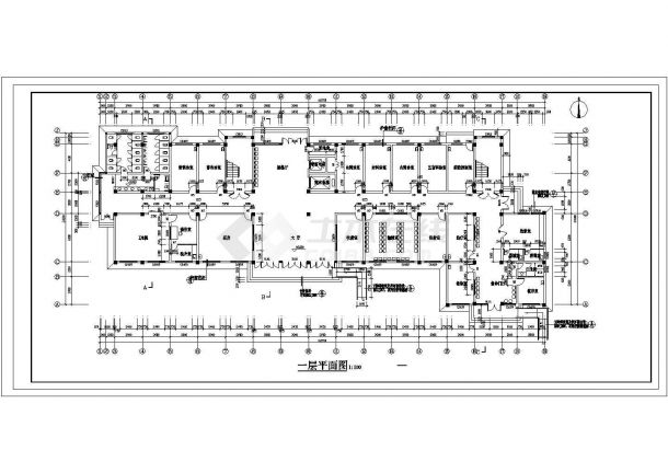 某地四层卫生院综合楼建筑设计施工图-图一