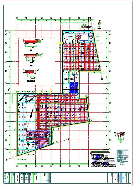 某框架结构科博馆整体加固结构施工图_图1