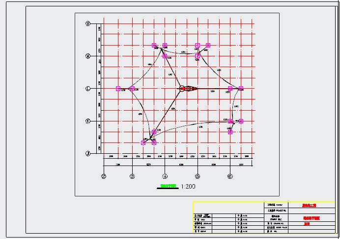 膜结构工程项目结构设计cad施工图纸