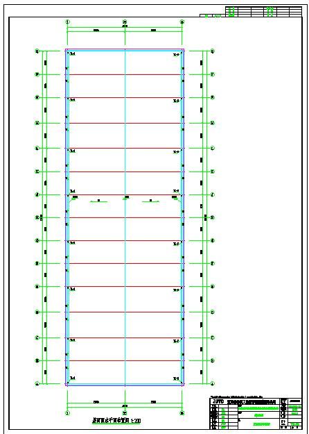 最新整理的宁夏钢结构库房CAD设计图纸-图二