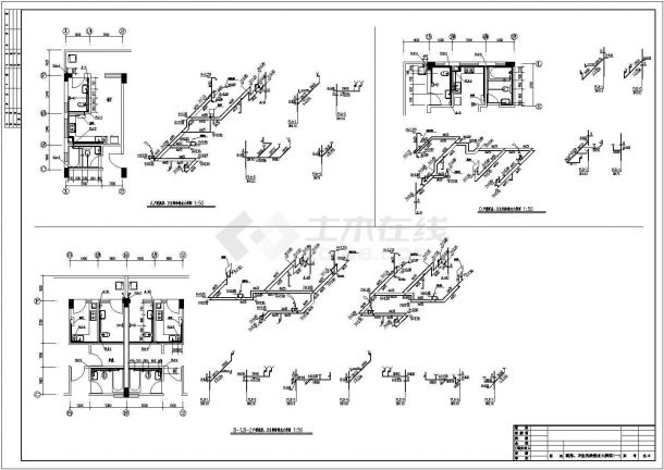 某十一层带跃层住宅楼建筑给排水施工图-图一