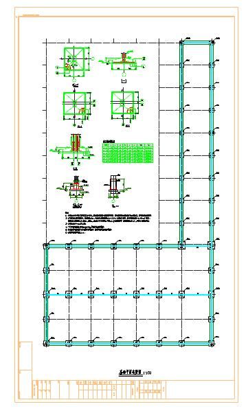 单层大小跨钢结构车间建筑结构全套施工图-图一