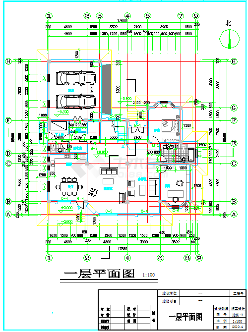 某欧式别墅全套施工图（含总图）-图一