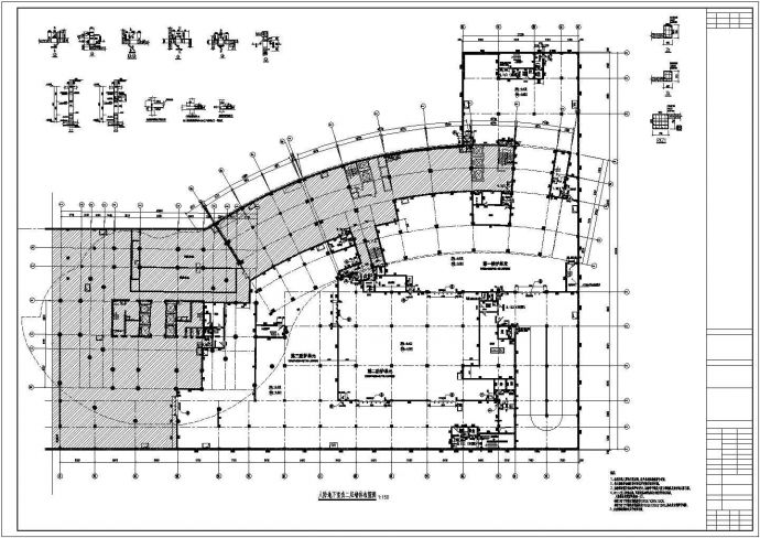 高层地下室人防建筑、结构全套施工图纸_图1