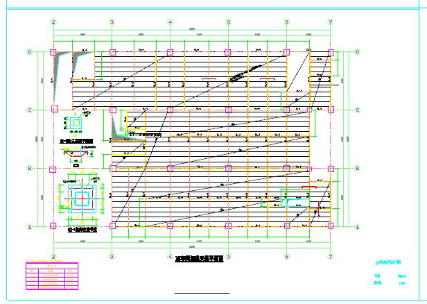 2#车间结构改造施工图cad图纸