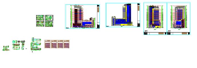 6万平23层酒店综合楼建筑设计施工图（说明齐全、经典酒店设计）_图1