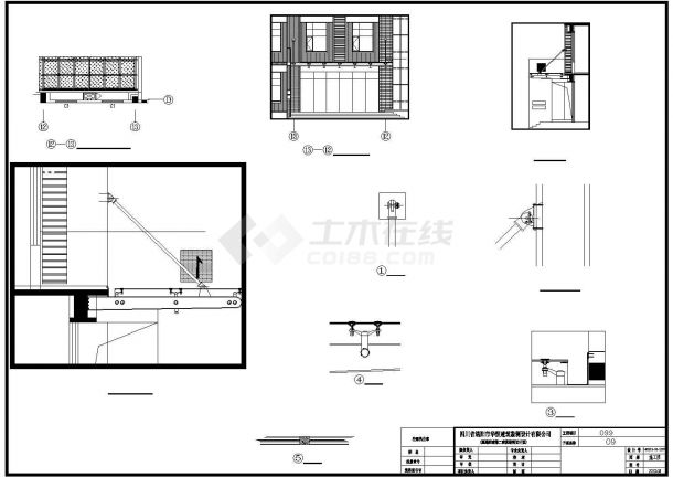 轻钢结构钢化玻璃雨棚结构施工图（经典雨篷设计）-图二