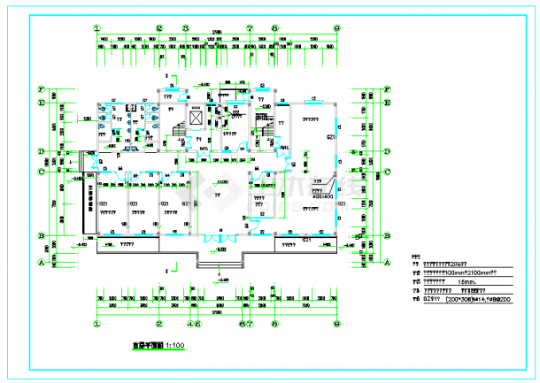 某康复中心建筑设计施工图纸-图一