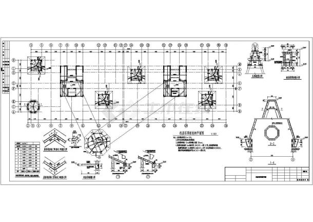 七层剪力墙结构多层住宅楼结构cad设计施工图（筏板基础）-图二