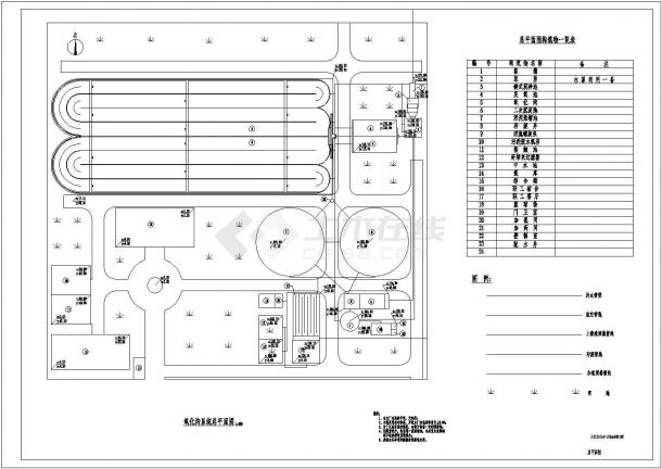 某地氧化沟污水处理工艺毕业设计图-图一