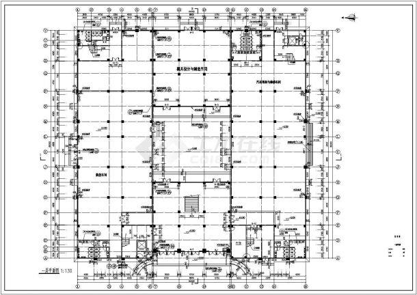 1万多平五层框架结构实训综合楼建筑设计cad施工图（综合楼设计）-图一