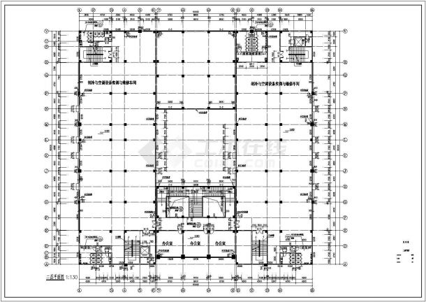 1万多平五层框架结构实训综合楼建筑设计cad施工图（综合楼设计）-图二