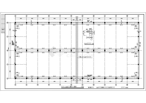 15+15m中砼柱厂房结构设计施工图-图一