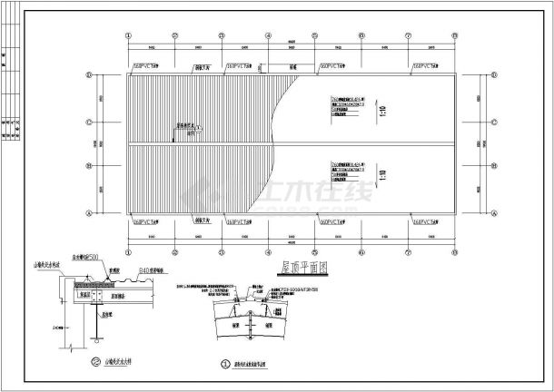 某地单层轻型门式钢架厂房建筑施工图-图一