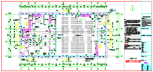 餐厅报告厅建筑CAD平面布置参考图-图一