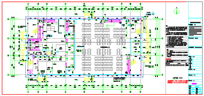 餐厅报告厅建筑CAD平面布置参考图_图1