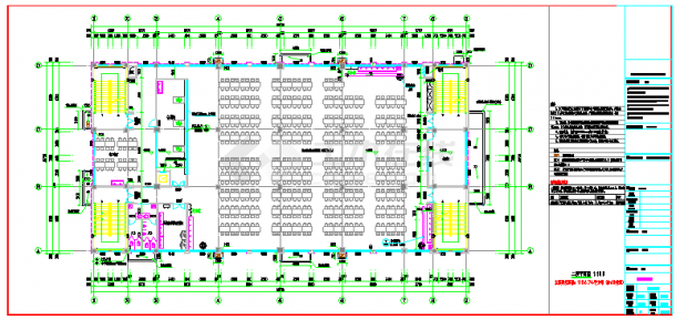 餐厅报告厅建筑CAD平面布置参考图-图二