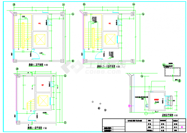 五层商业加宾馆建筑CAD平面布置参考图-图二