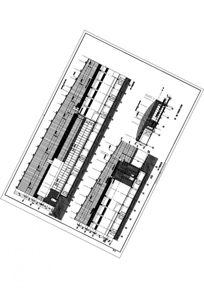 多层现代风格商务酒店建筑cad设计施工图（知名设计院）_图1