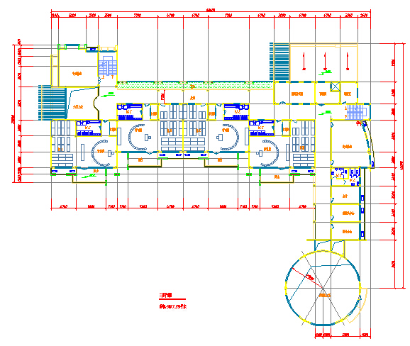 现代风格3200平三层幼儿园建筑设计cad施工图_图1