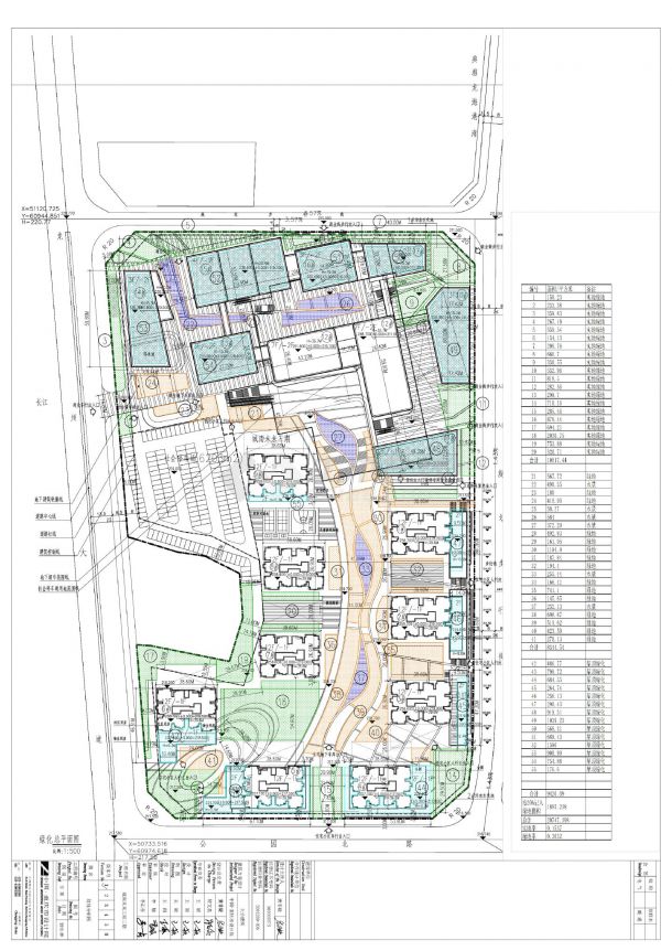 城南未来工程三期-绿化分析CAD图-图一
