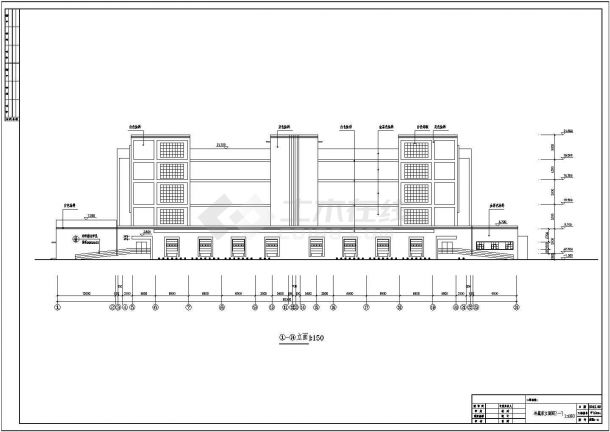 四层中央直属储备冷冻库、多层办公综合楼厂房建筑cad设计施工图（含门卫设计）-图一