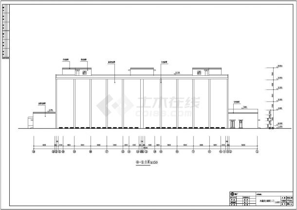 四层中央直属储备冷冻库、多层办公综合楼厂房建筑cad设计施工图（含门卫设计）-图二